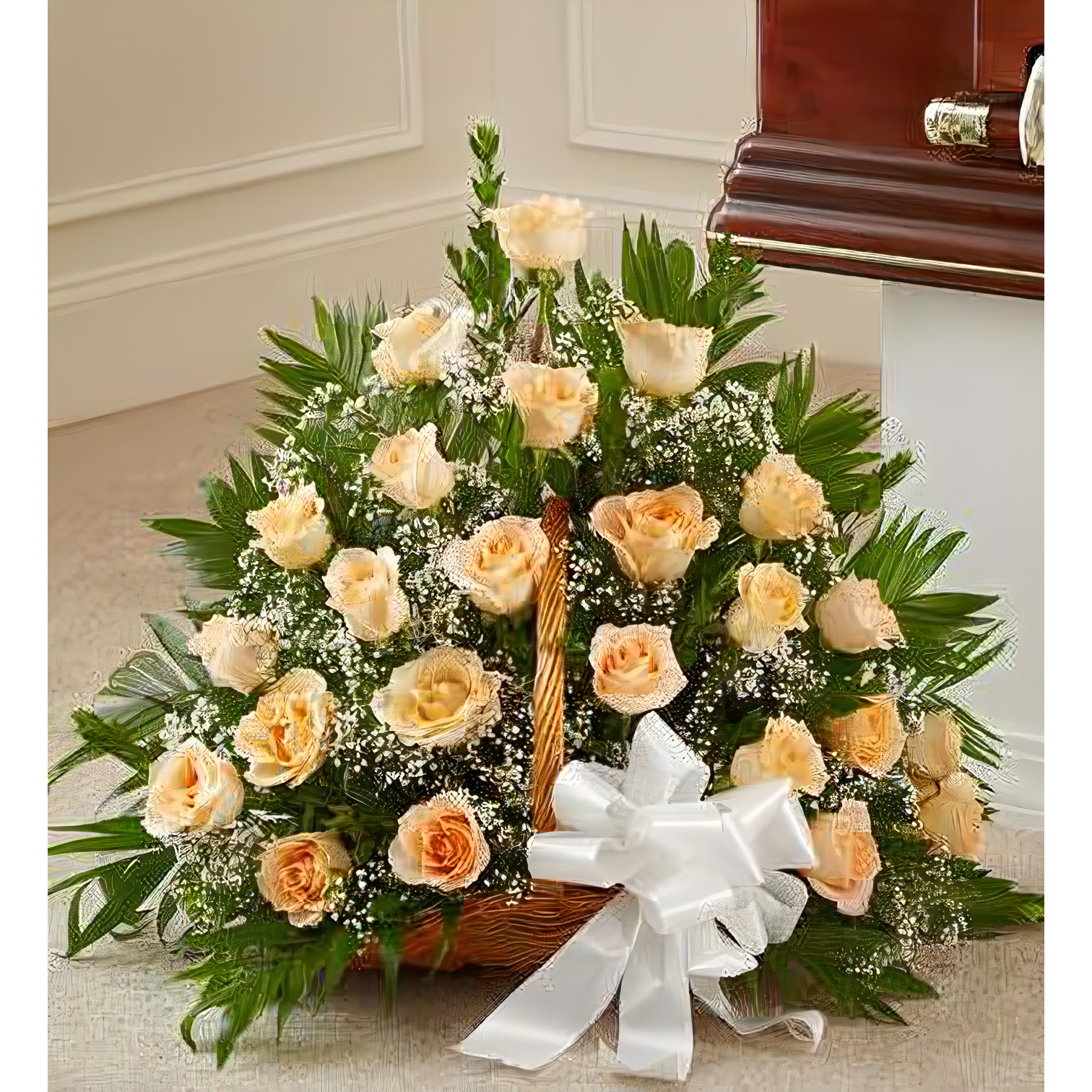 Manhattan Flower Delivery - Sincerest Sympathy Fireside Basket - Funeral > For the Service