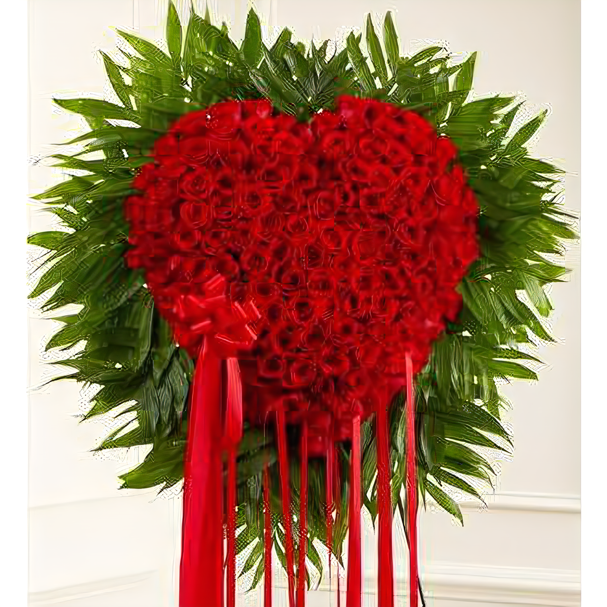 Manhattan Flower Delivery - Red Rose Bleeding Heart - Funeral &gt; Hearts