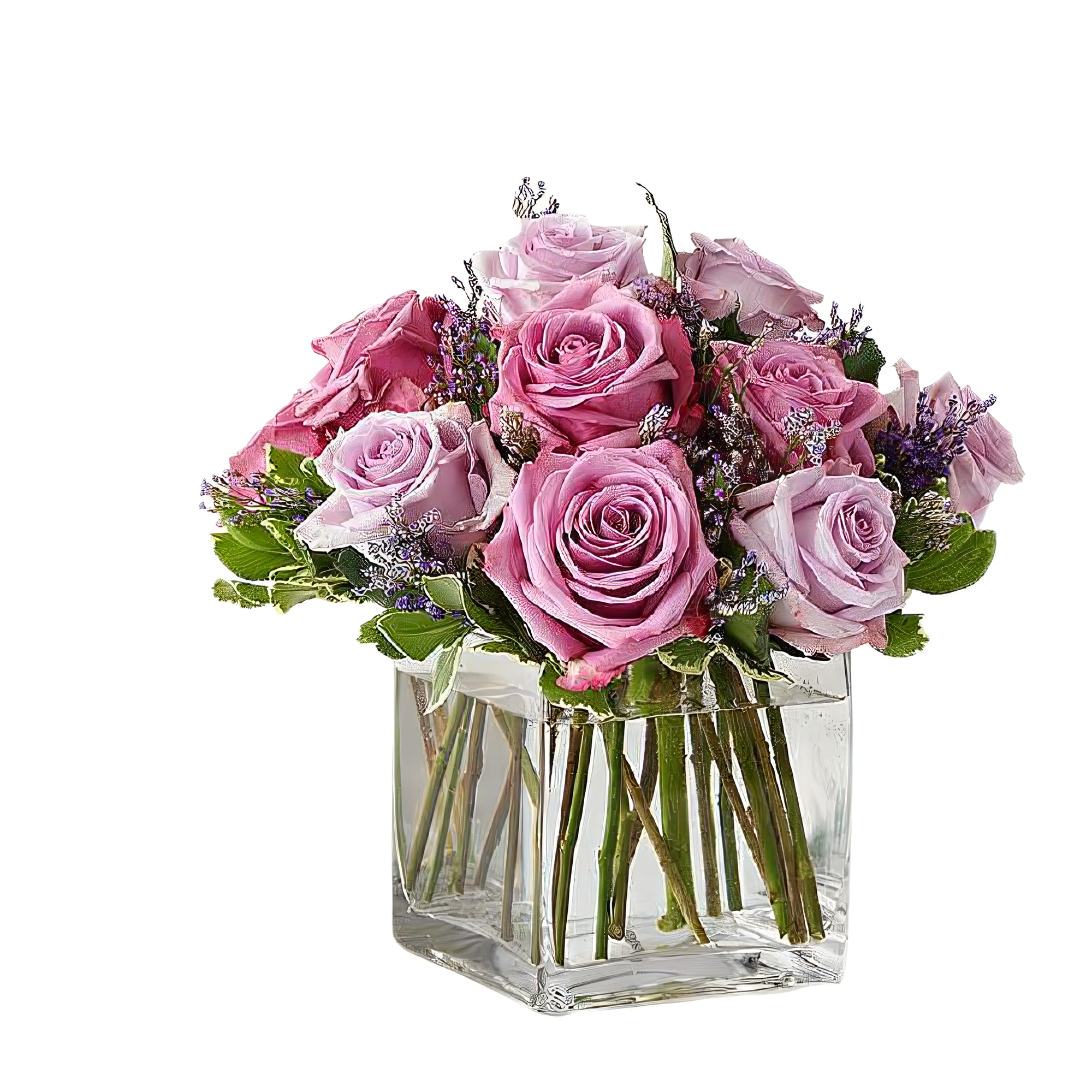 Manhattan Flower Delivery - Graceful Lavender Bouquet - Roses