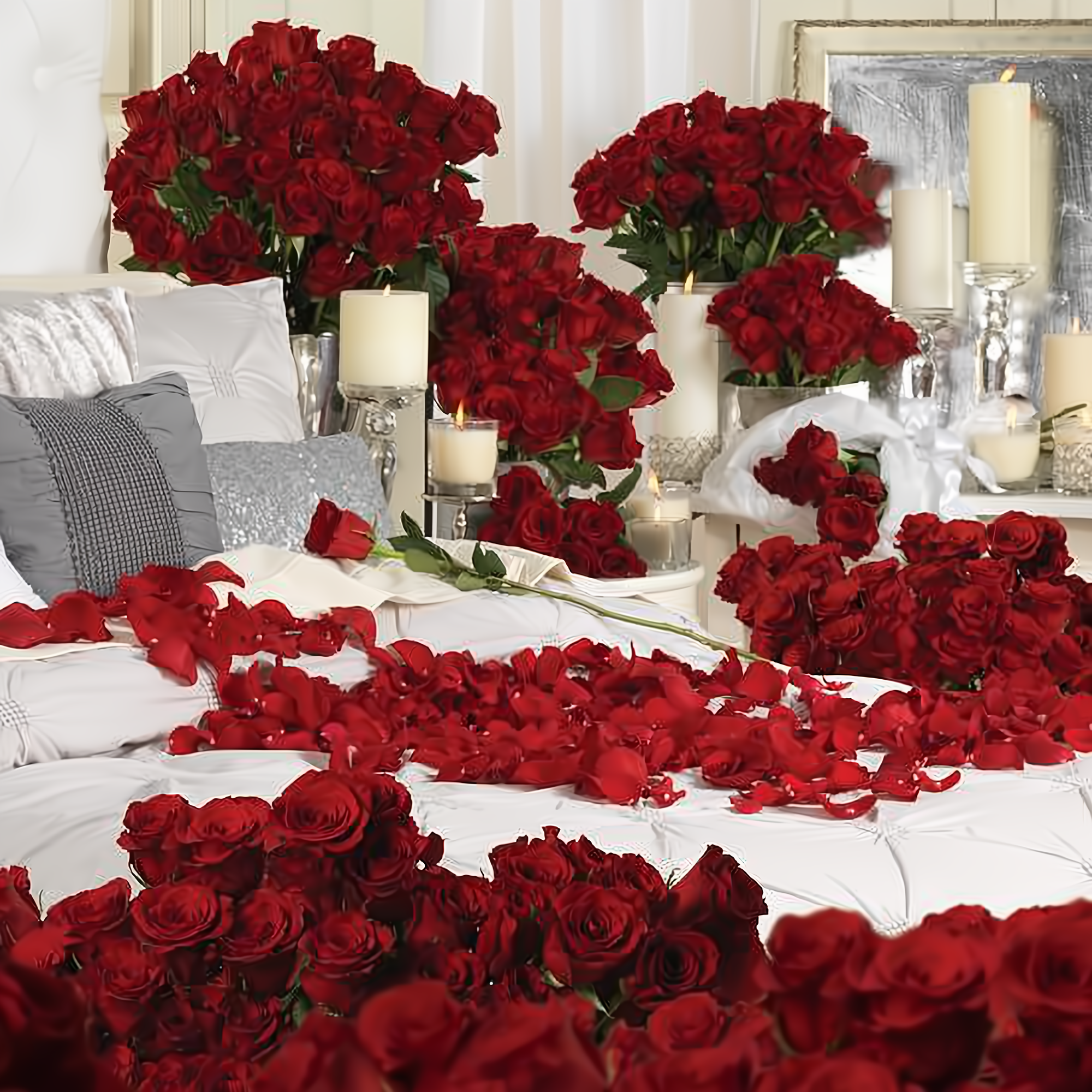 Manhattan Flower Delivery - 1,000 Long Stem Red Roses - Roses