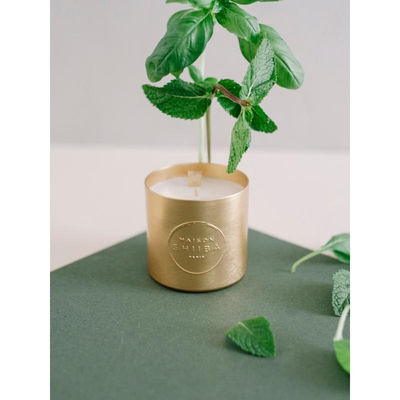 Manhattan Flower Delivery - Add French Luxury Candle - Mint Basil Scent - Fresh Cut Flowers