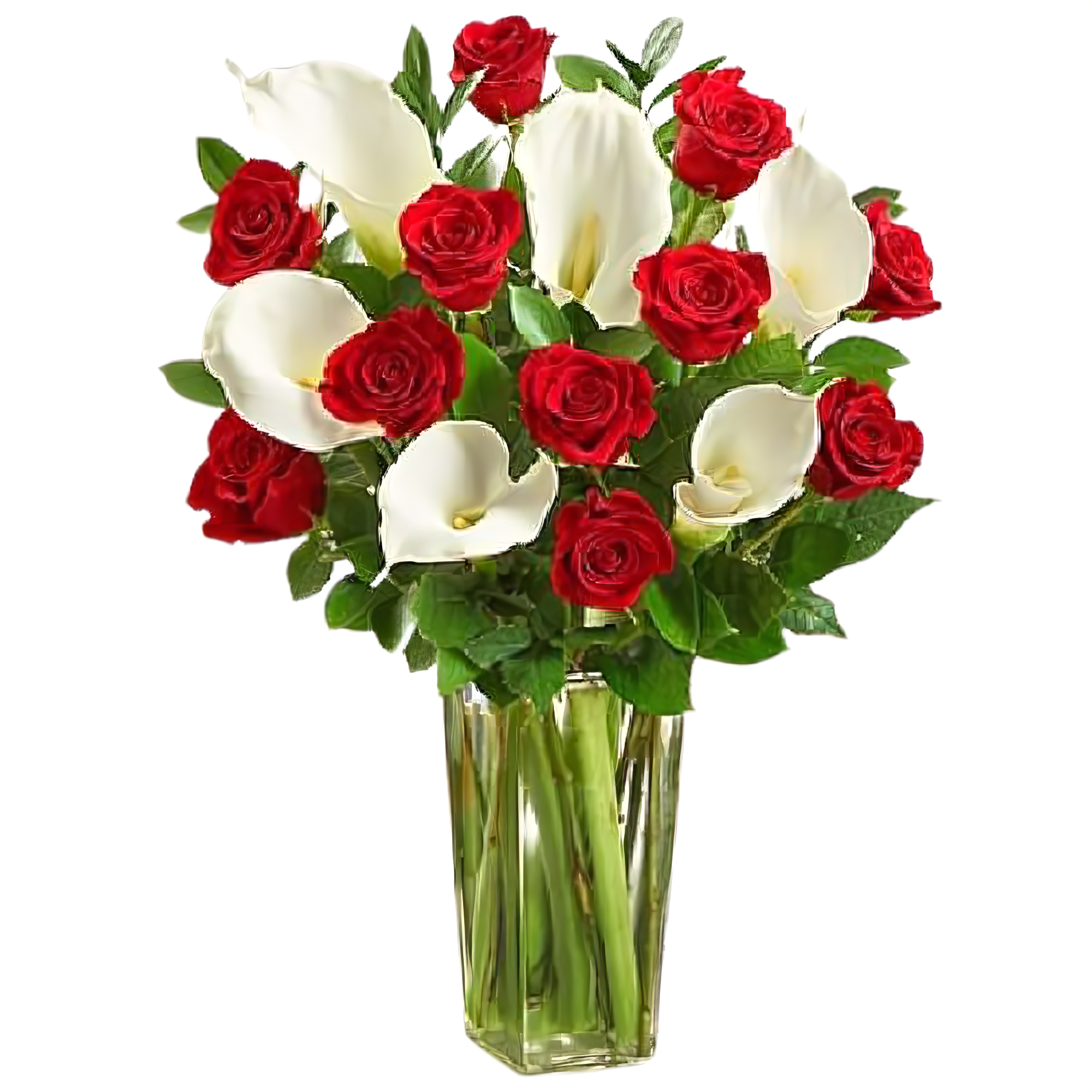Manhattan Flower Delivery - Red Rose & Calla Lily Bouquet - Birthdays