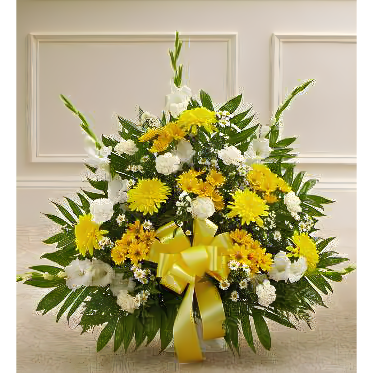 Manhattan Flower Delivery - Heartfelt Tribute Floor Basket Arrangement - Funeral &gt; For the Service