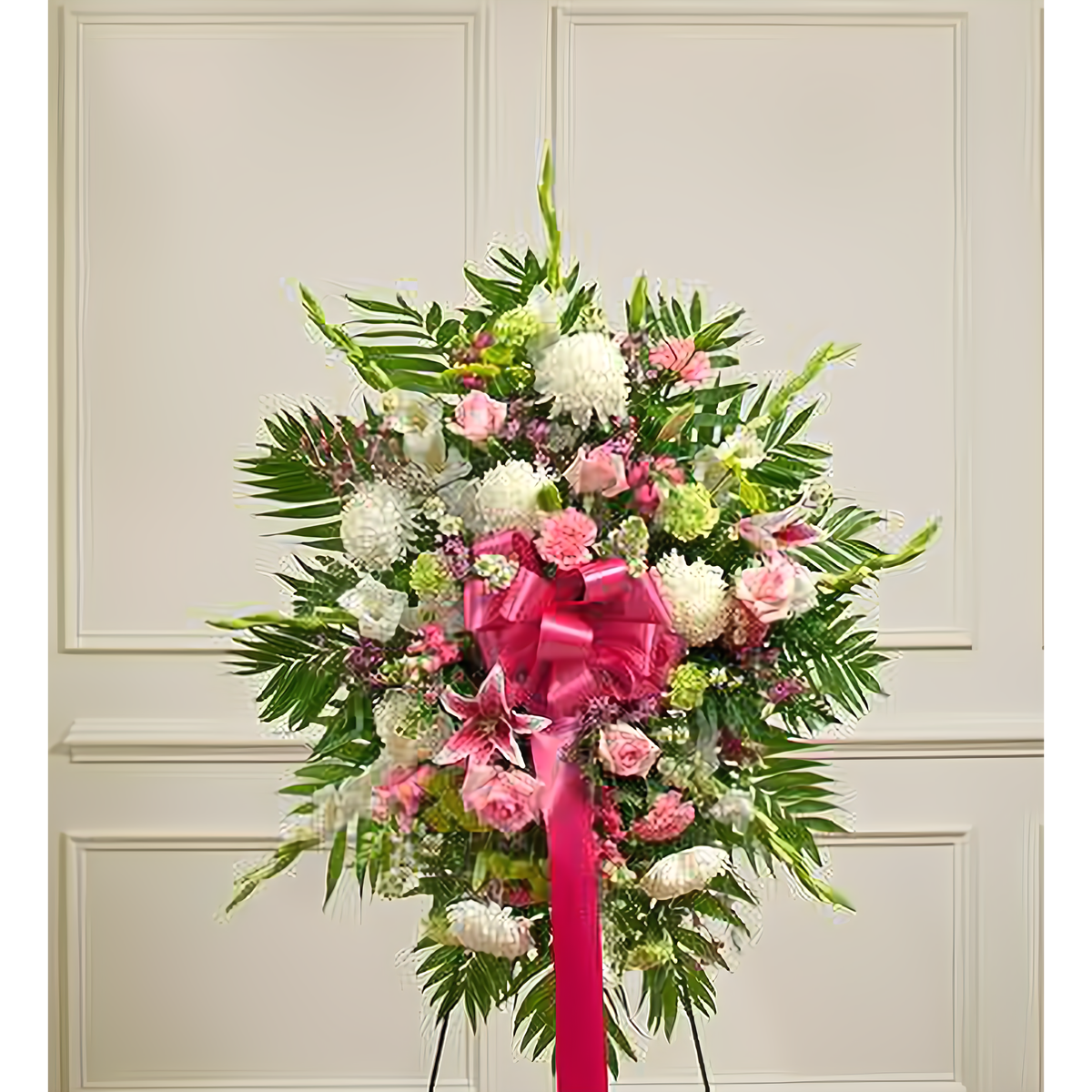 Manhattan Flower Delivery - Deepest Sympathies Pastel Standing Spray - Funeral &gt; Standing Sprays