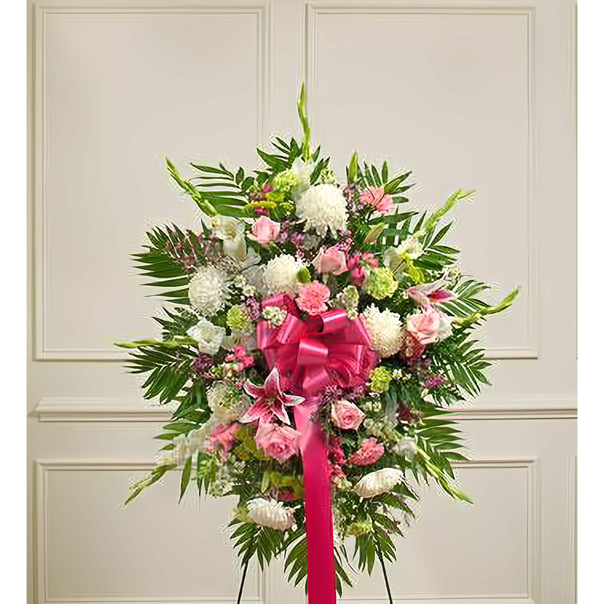 Manhattan Flower Delivery - Deepest Sympathies Pastel Standing Spray - Funeral > Standing Sprays