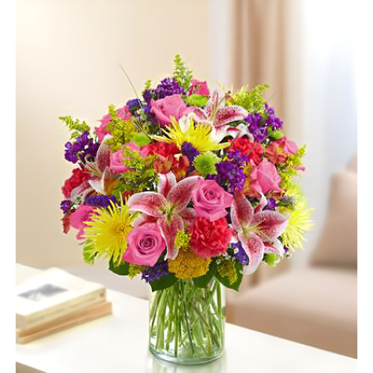 Manhattan Flower Delivery - Sincerest Sorrow Bright Arrangement - Funeral &gt; Vase Arrangements