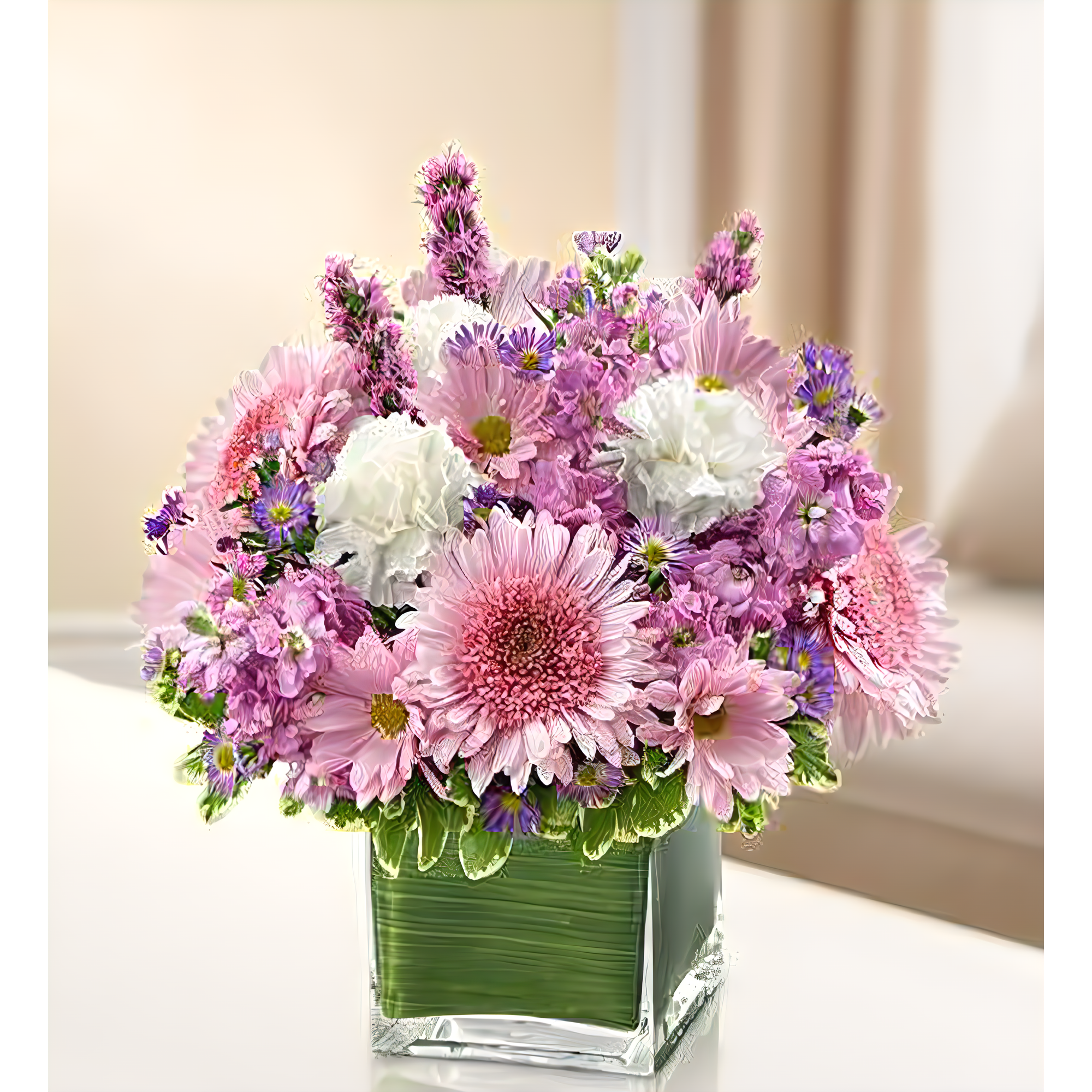 Manhattan Flower Delivery - Healing Tears - Lavender and White - Funeral > Vase Arrangements