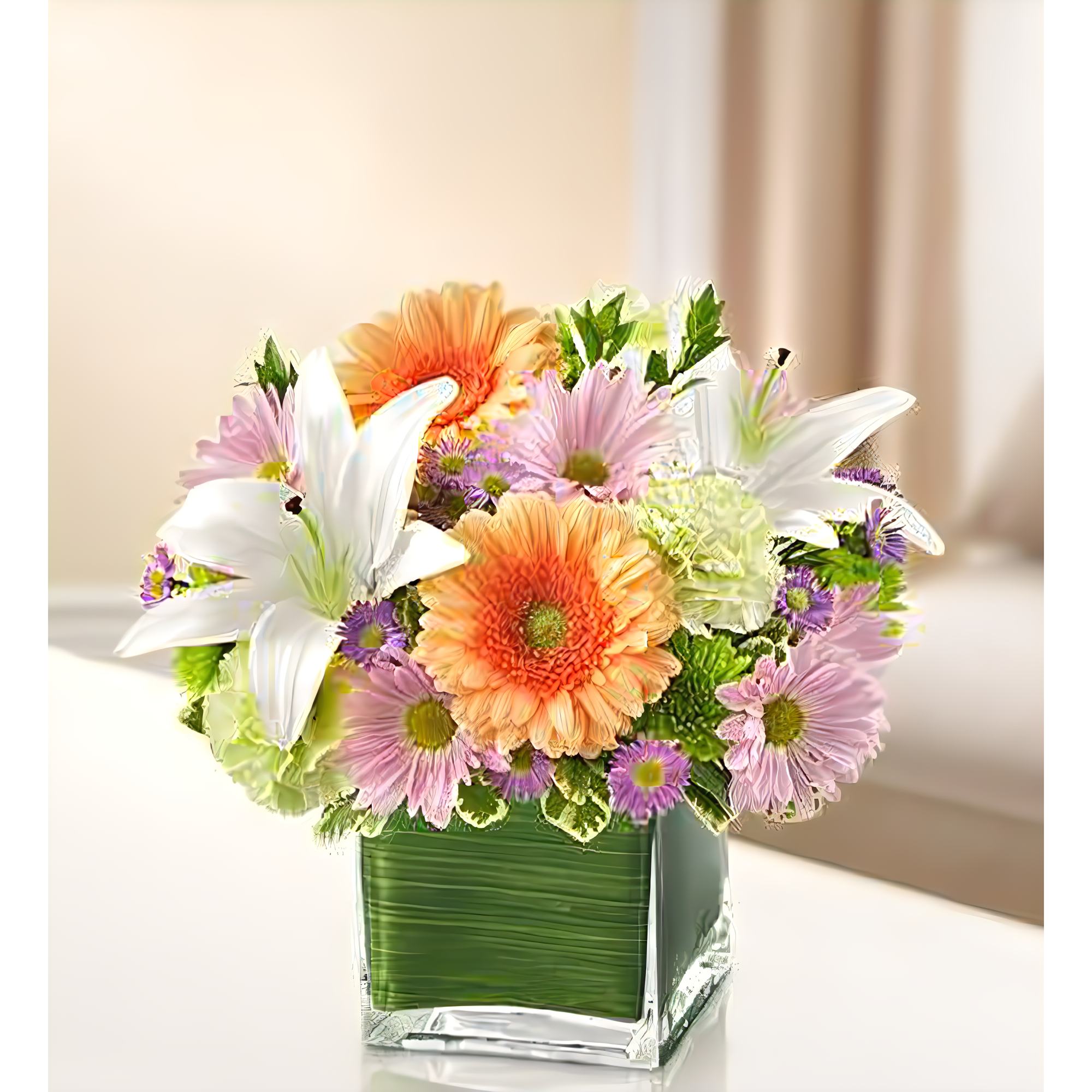 Manhattan Flower Delivery - Healing Tears - Multicolor Pastel - Funeral > Vase Arrangements
