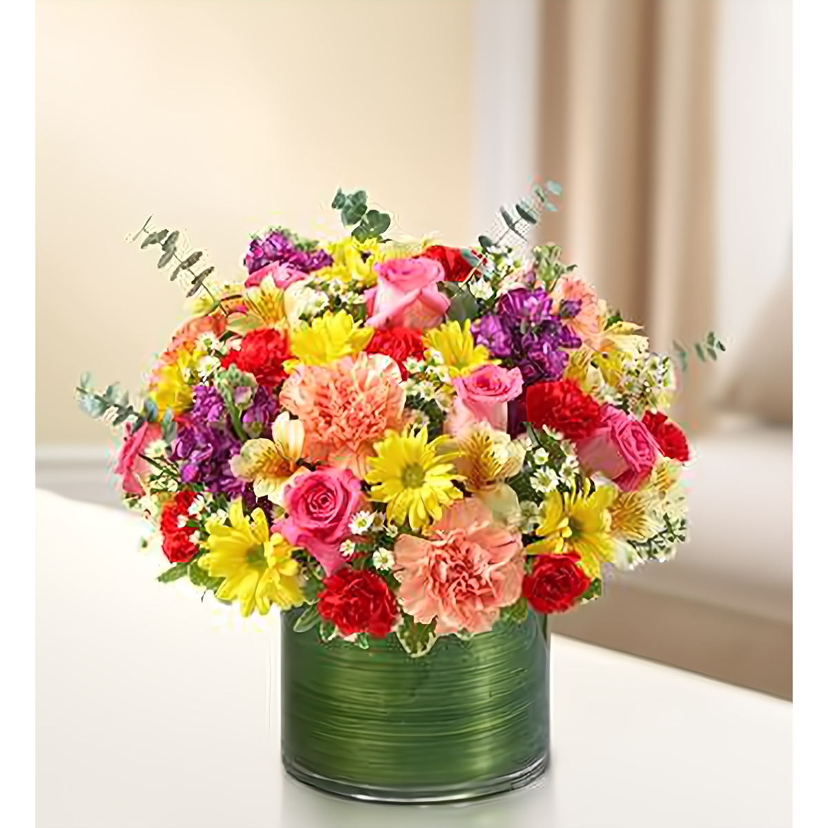 Manhattan Flower Delivery - Cherished Memories - Multicolor Bright - Funeral &gt; Vase Arrangements