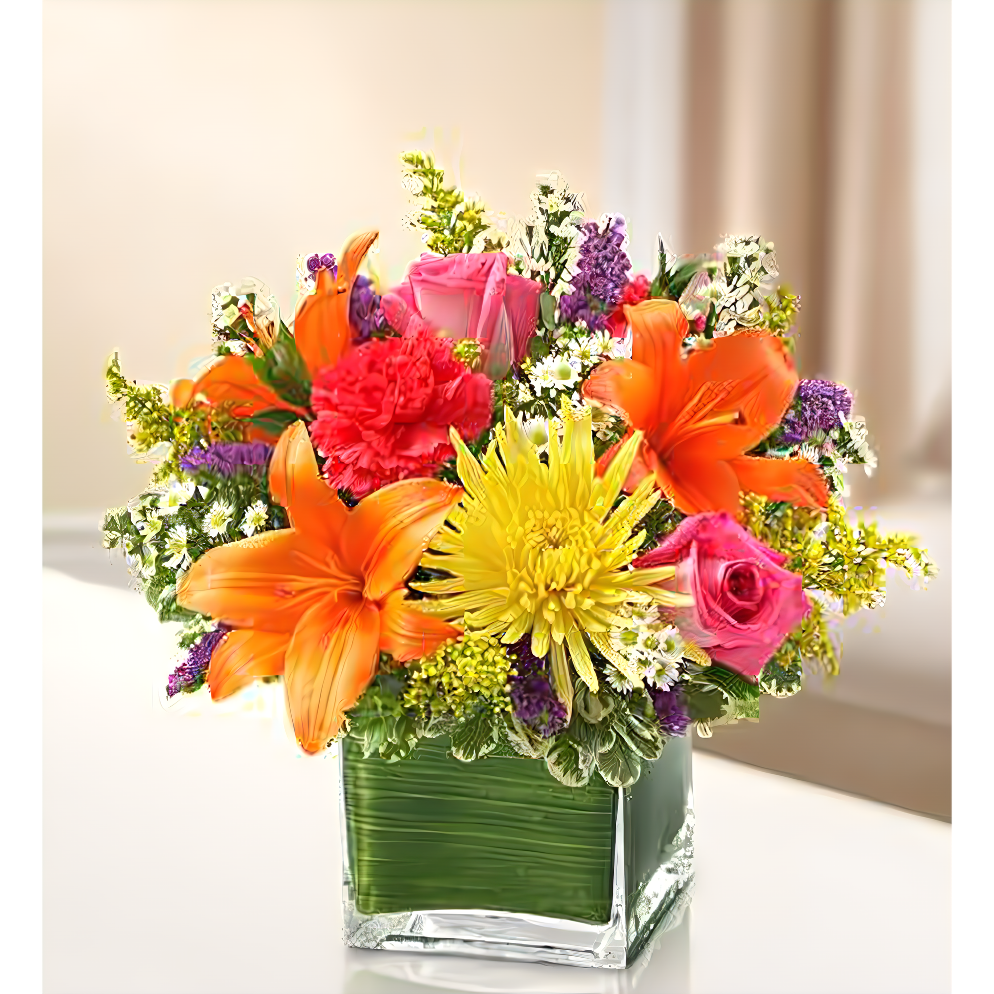 Manhattan Flower Delivery - Healing Tears - Multicolor Bright - Funeral > Vase Arrangements