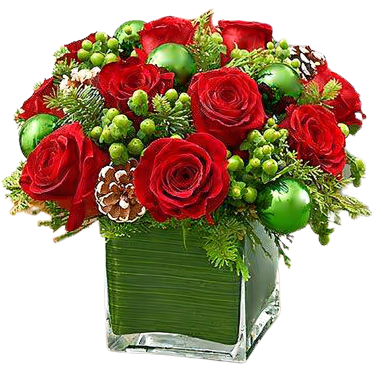 Manhattan Flower Delivery - Rockefeller Chic Cube - Holiday Collection