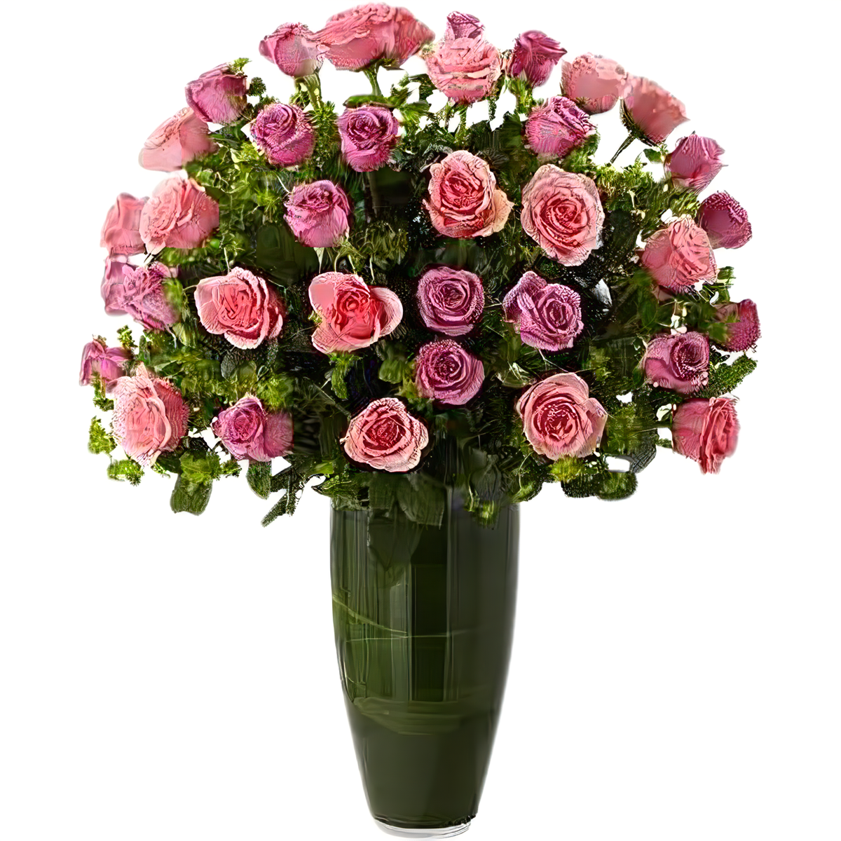 Manhattan Flower Delivery - Luxury Rose Bouquet - 24 Premium Pink &amp; Lavender Long Stem Roses - Products &gt; Luxury Collection