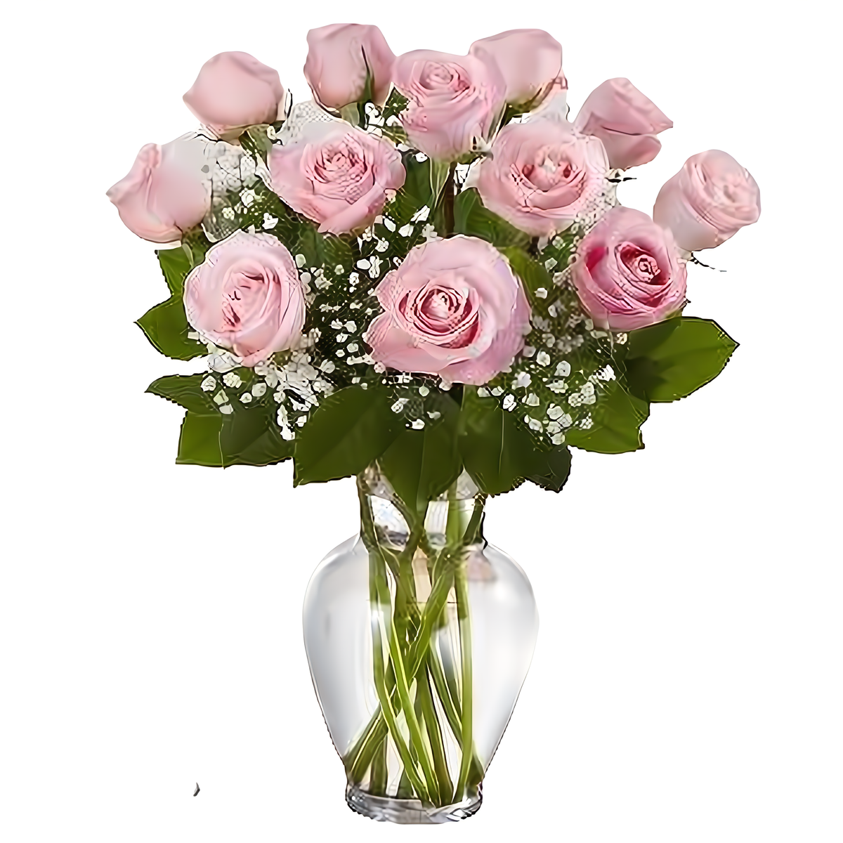 Manhattan Flower Delivery - Premium Long Stem Pink Roses - Roses