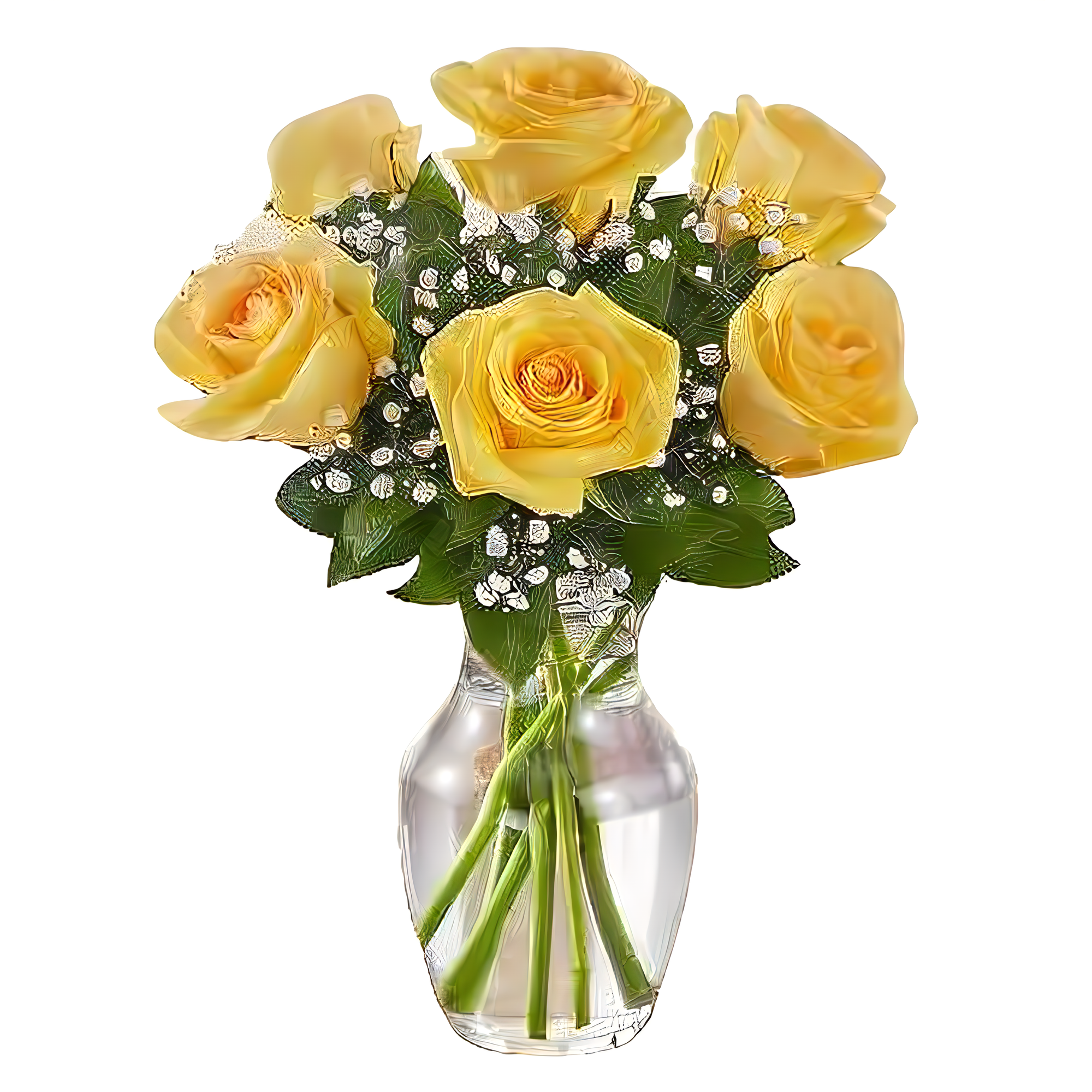 Manhattan Flower Delivery - Love's Embrace Roses Yellow - Roses