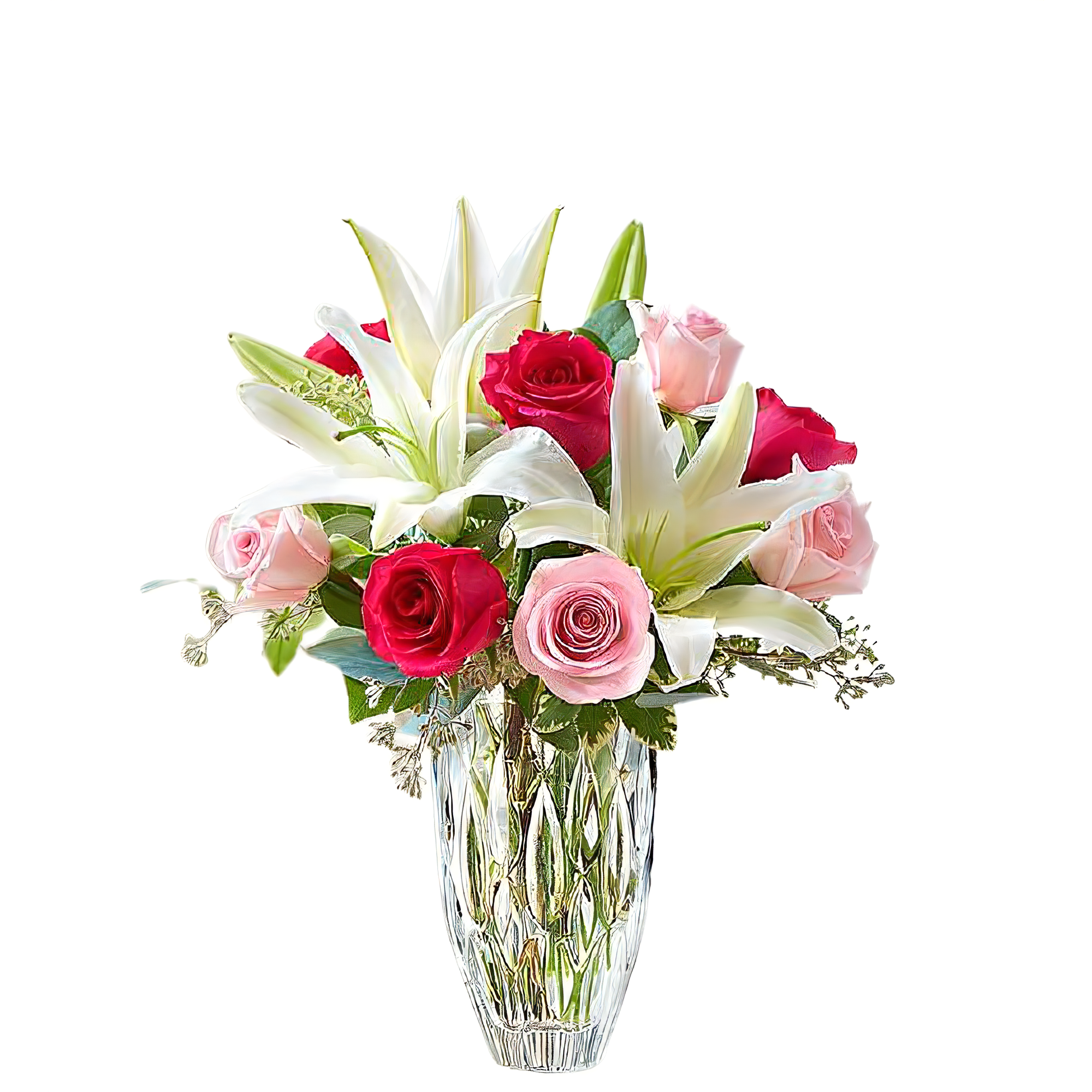 Manhattan Flower Delivery - Marquis by Waterford Rose and Lily Bouquet - Seasonal > Mother's Day - 5/9