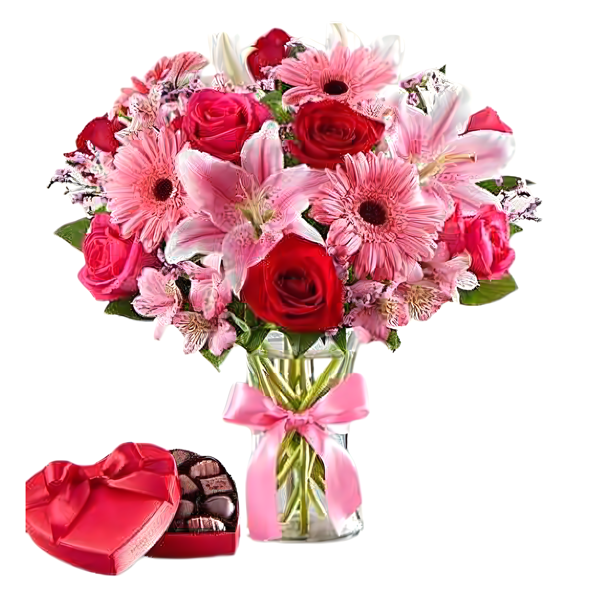 Manhattan Flower Delivery - My Valentine Love With Chocolate - Valentine&#39;s Day