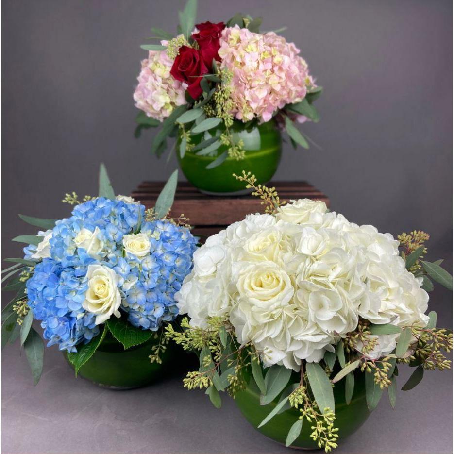 Manhattan Flower Delivery - Rose and Hydrangea Elegance Bubble Bowl - Occasions > Anniversary