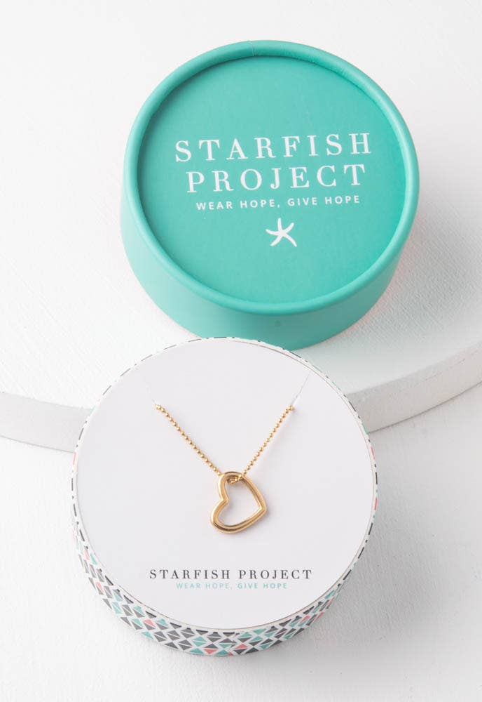 Manhattan Flower Delivery - Starfish Project&#39;s Gift of Love Gold Heart Necklace