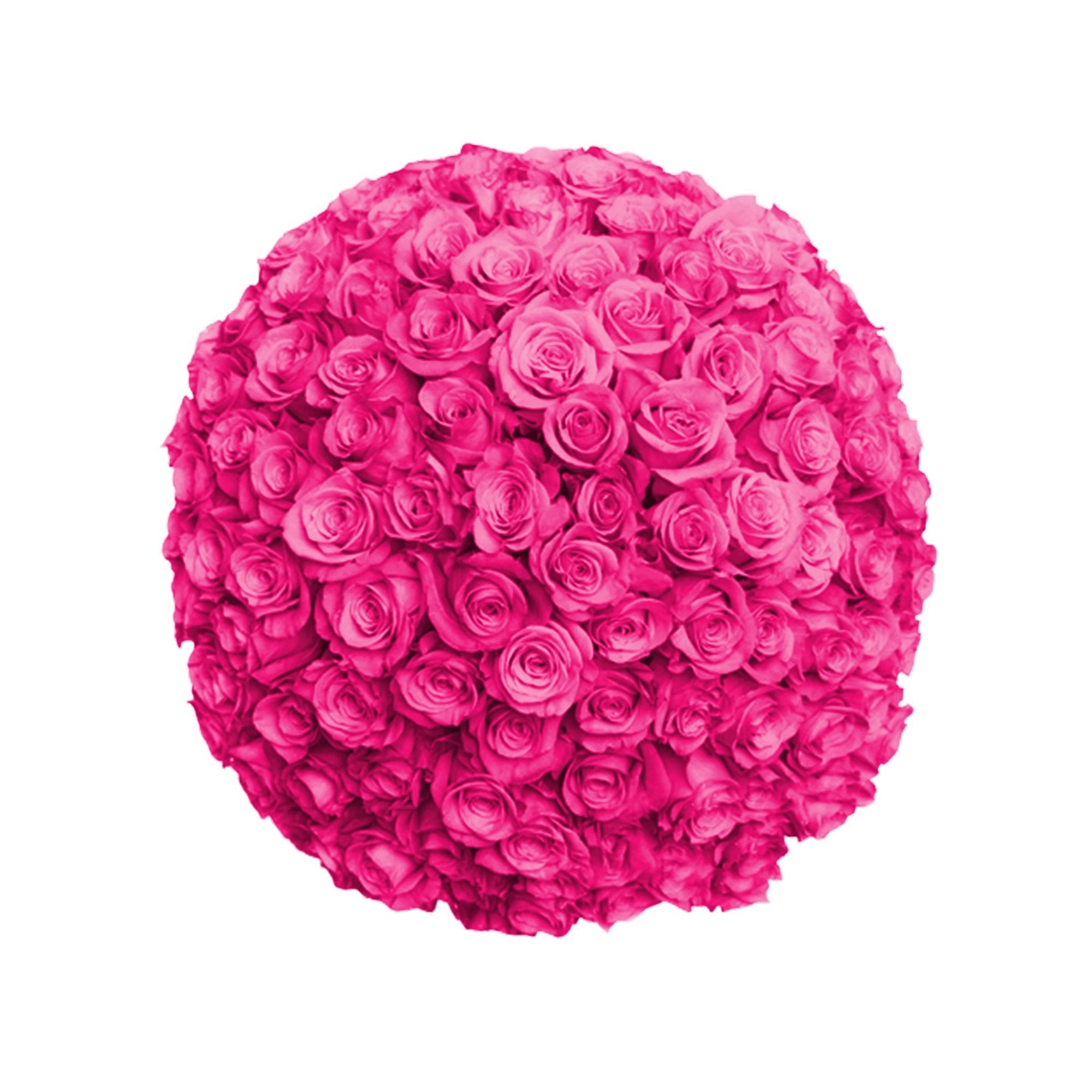 Manhattan Flower Delivery - Fresh Roses in a Vase | 100 Hot Pink Roses - Roses